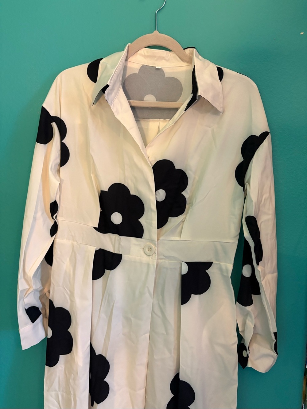 Cotton A Line flower maxi Dress with Pockets - Picture 3 of 8